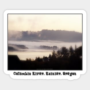 foggy sunrise, Columbia River, Rainier Oregon 2 Sticker